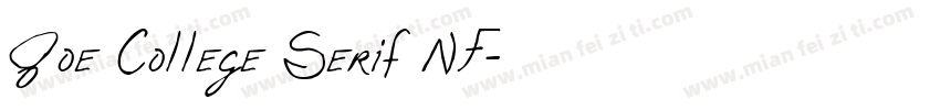 Joe College Serif NF字体转换